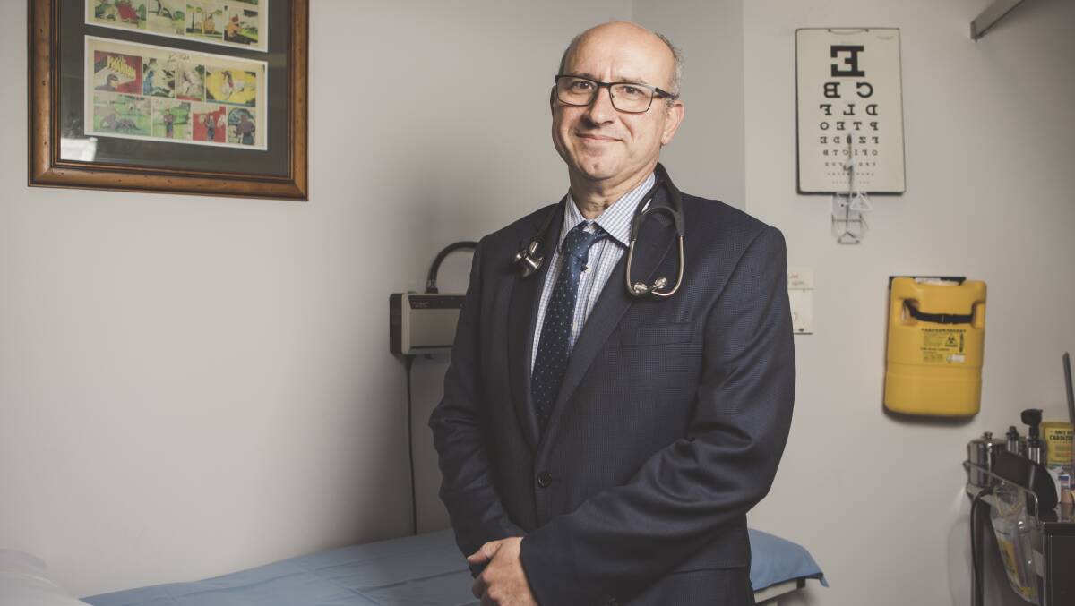 Australian Medical Assoication ACT president Dr Antonio Di Dio. Photo: Jamila Toderas