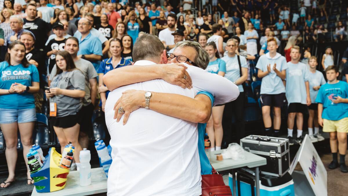 Canberra Capitals coach Paul Goriss will never forget this moment. Photo: 5 Foot Photography