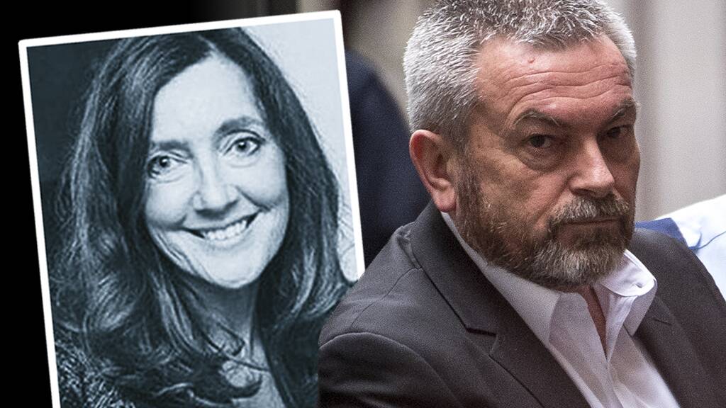 Borce Ristevski will spend at least six behind bars for killing his wife Karen (inset).