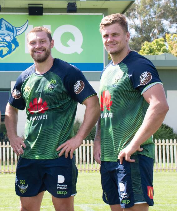 The Raiders are on the verge of re-signing English duo Elliott Whitehead and Ryan Sutton for two years. Picture: Supplied