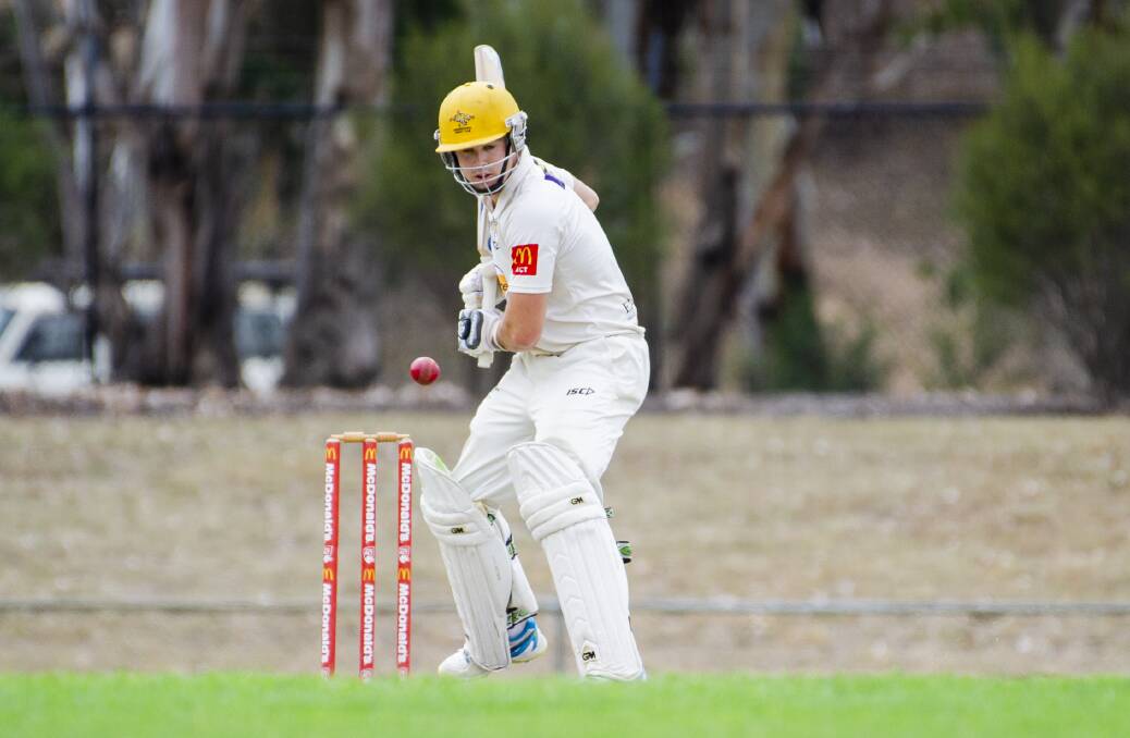 Ginninderra's Rhys Healy scored a brilliant double century on Saturday. Picture: Jamila Toderas