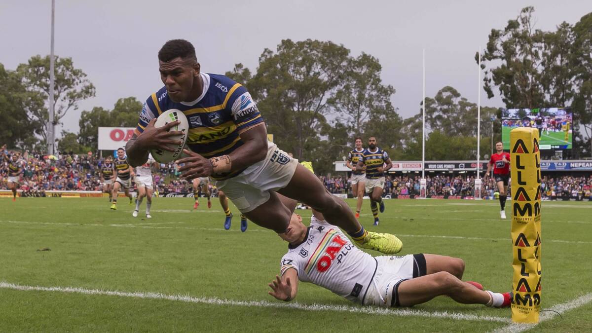 Sivo has scored two tries in four NRL games for the Eels. Photo: AAP Image/Craig Golding