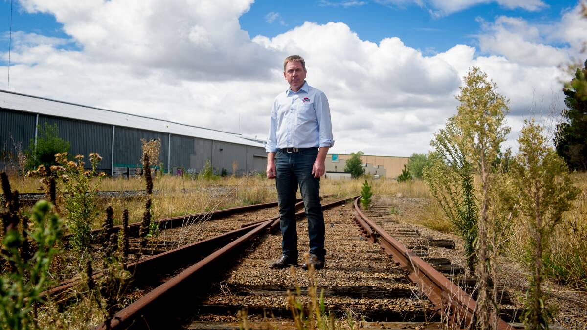 Capital Recycling Solutions director Adam Perry, whose company has won approval to build a rail freight terminal in Fyshwick. Picture: Elesa Kurtz