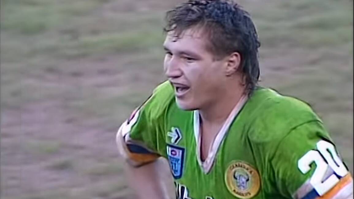 Canberra Raiders prop Steve Jackson in the '89 grand final