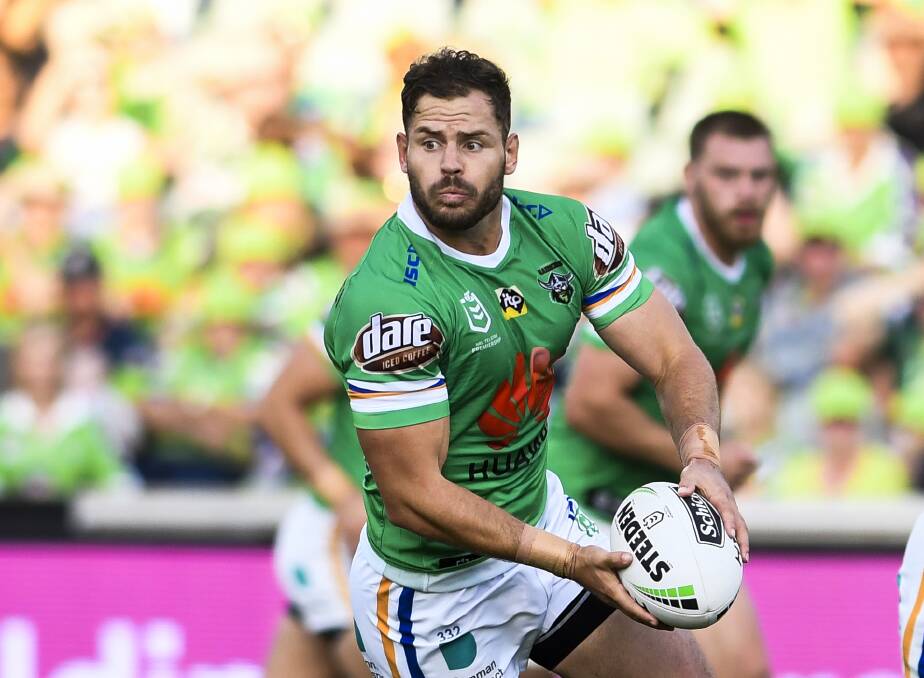 Will Raiders coach Ricky Stuart change a winning halves combination and bring Aidan Sezer back from injury in place of Sam Williams? Photo: Dion Georgopoulos