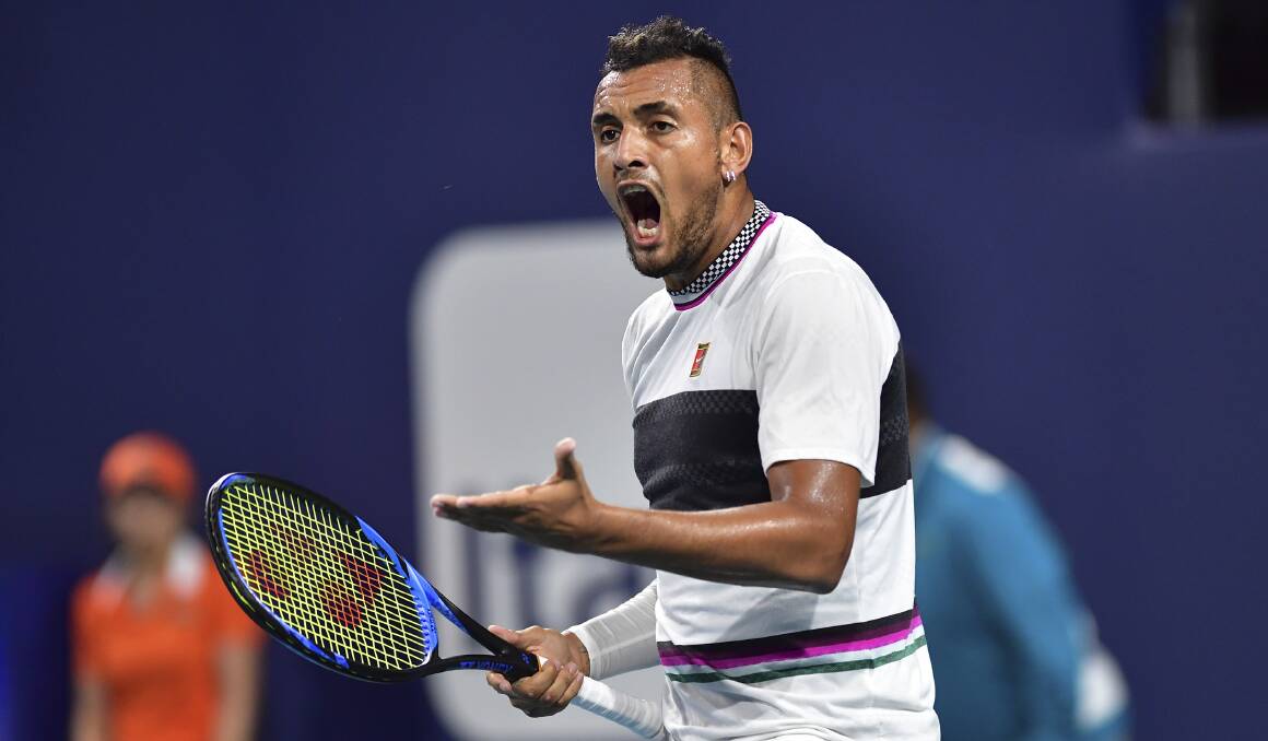 Vocal: Nick Kyrgios hasn't held back his feelings on some of his opponents. Picture: AP