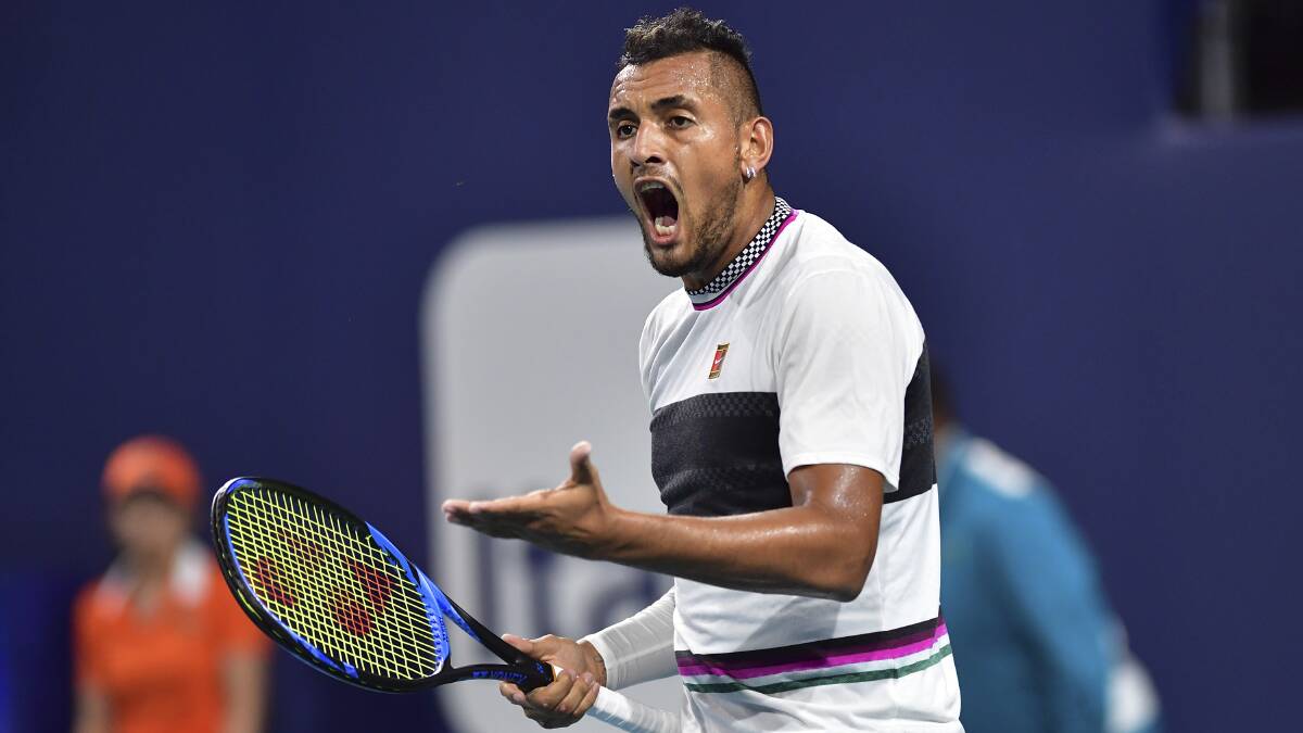 Nick Kyrgios' potential second-round showdown with Rafael Nadal is the talk of Wimbledon. Picture: Jim Rassol