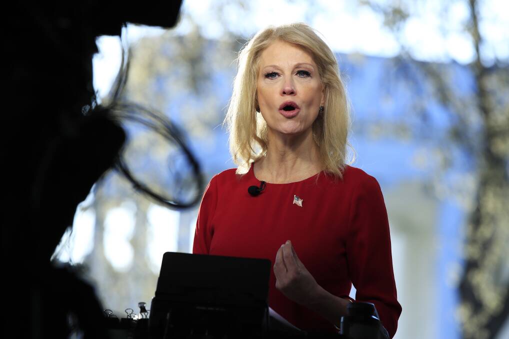 Kellyanne Conway, counselor to President Donald Trump, used the phrase "alternative facts" to defend incorrect information. Picture: AP