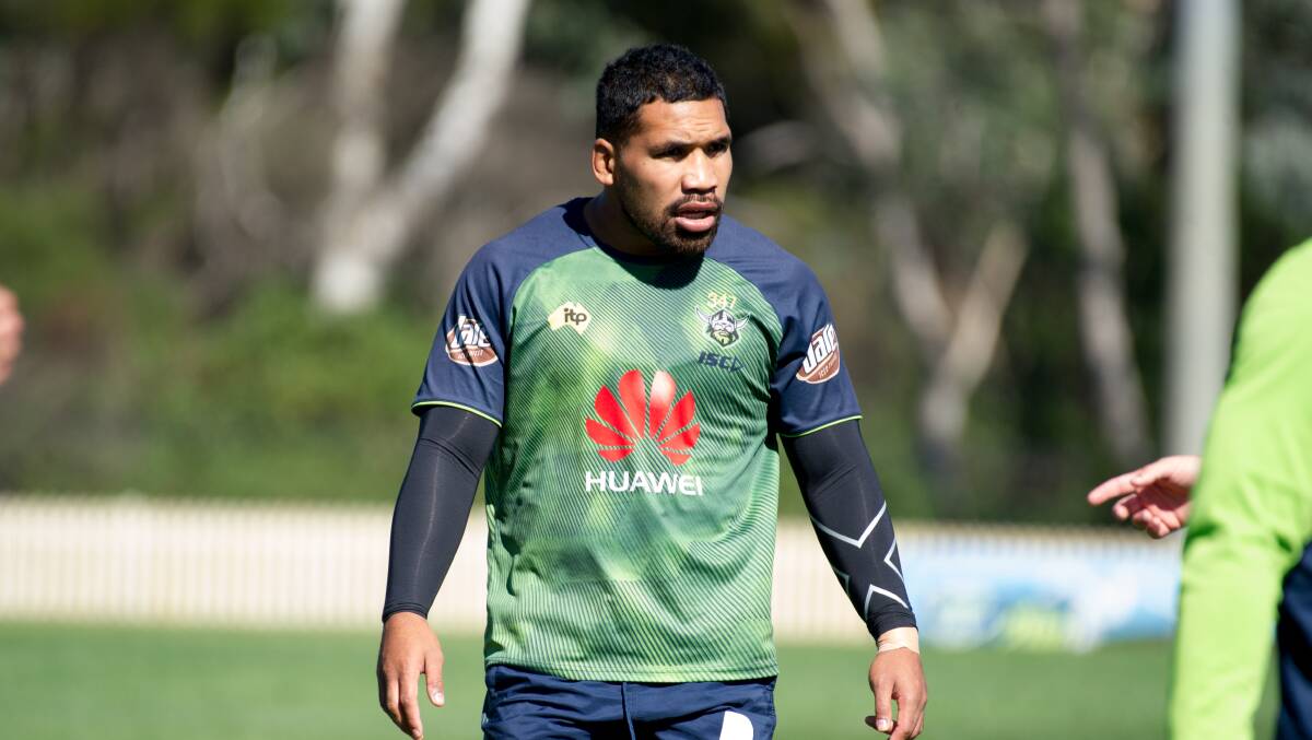 Canberra Raiders hooker Siliva Havili is confident he'll be right to play for Tonga. Picture: Elesa Kurtz