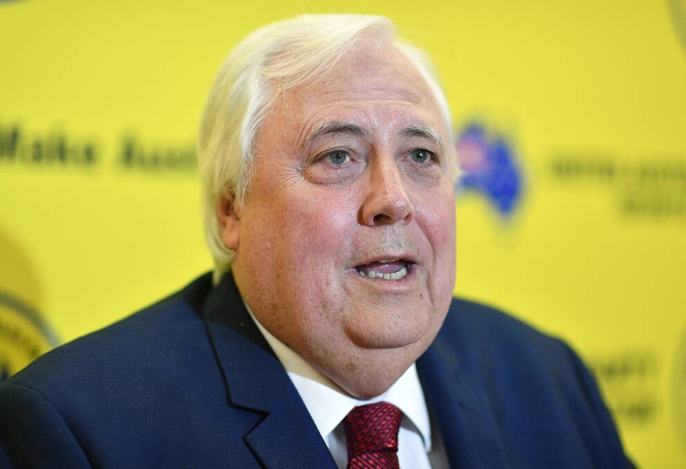 United Australia Party leader Clive Palmer. Photo: AAP Image