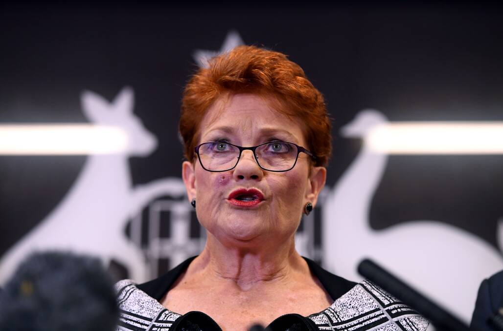 Queensland senator and One Nation leader Pauline Hanson. Picture: AAP