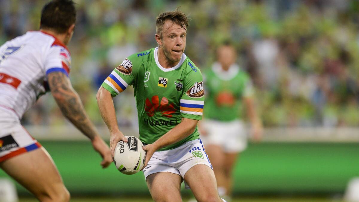 Raiders coach Ricky Stuart has opted to stick with Sam Williams at halfback to face the Eels. Photo: AAP Image/Rohan Thomson