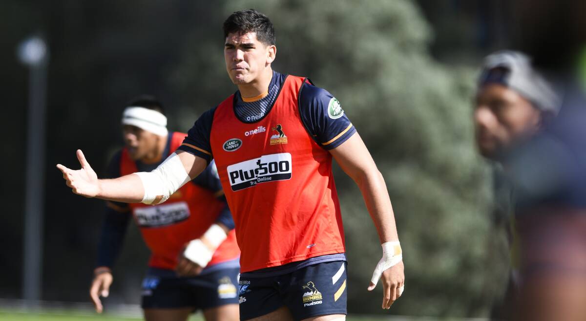 Darcy Swain is ready to stake his claim as a regular Brumbies starter. Picture: Dion Georgopoulos