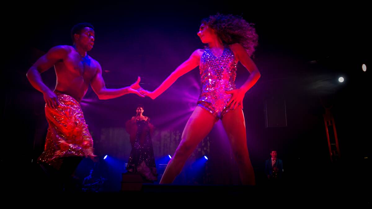 Dancers Rechelle Mansour and Hilton Denis with singer Lee Taylor perform in Life: The Show. Photo Elesa Kurtz