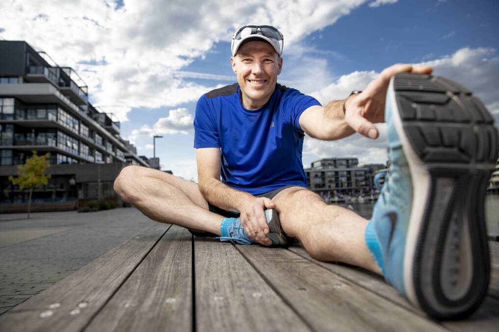 Mark Porter is marking turning 42 by running his first marathon as part of The Canberra Times Australian Running Festival on April 14. Photo: Sitthixay Ditthavong