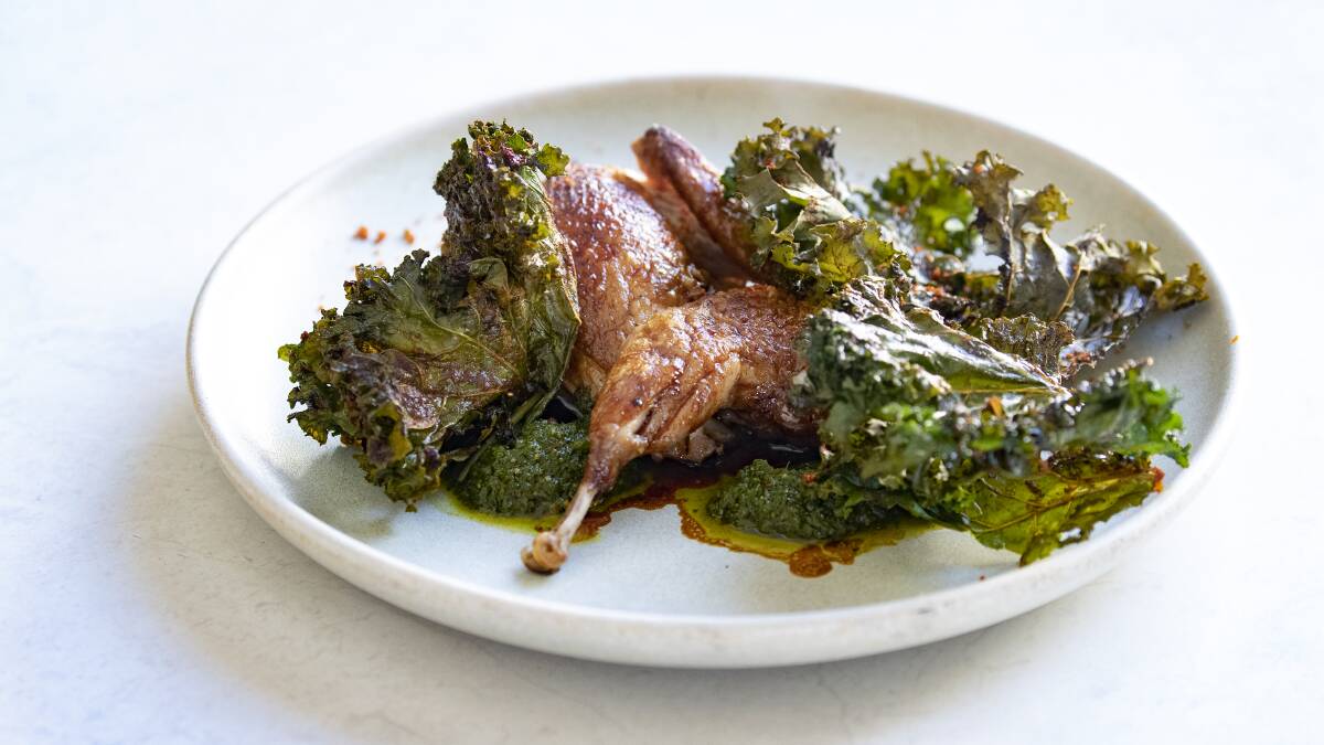 Quail and kale. Photo: Sitthixay Ditthavong