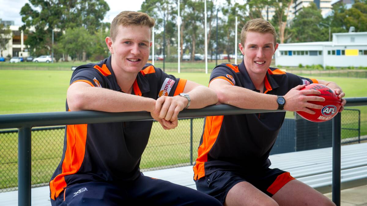 Tom and Josh Green have grown up playing football together. Picture: Elesa Kurtz