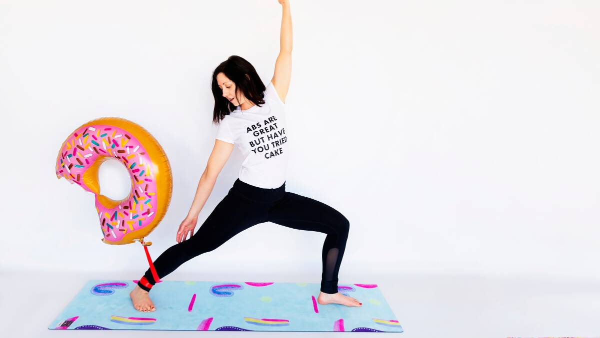 Kath De Luca says designing yoga mats is her happy place. Photo: Tracy Lee Photography.