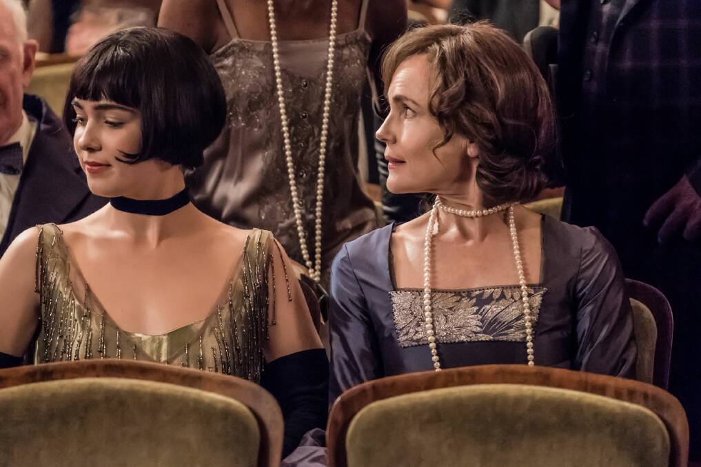 Haley Lu Richardson, left, and Elizabeth McGovern in The Chaperone. Photo: Supplied. 