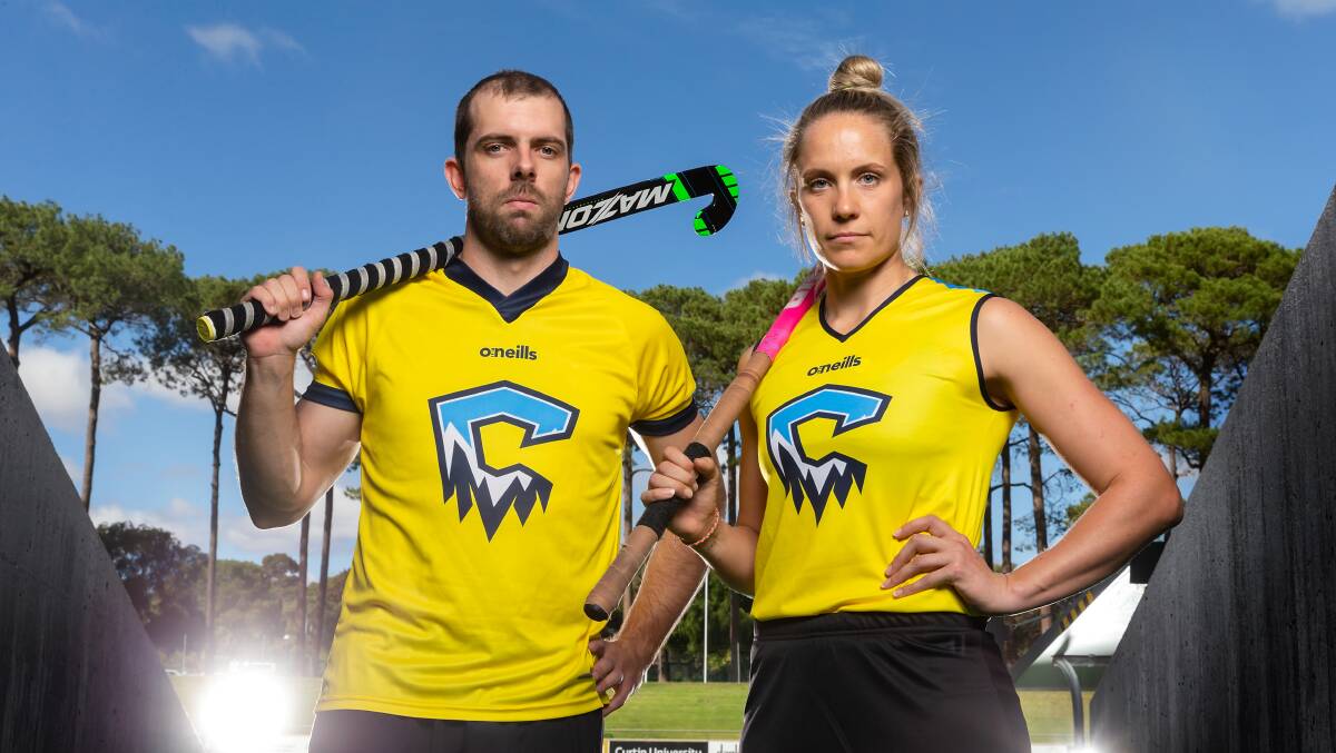 Canberra Chill players Andrew Charter, left, and Edwina Bone have been picked by Hockey Australia for the national teams. Photo: Hockey Australia