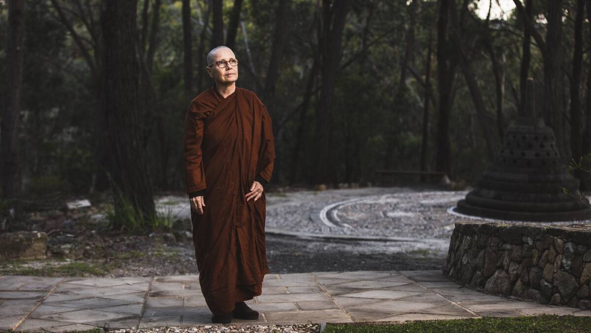 Buddhist nun Ayya Jitindriya of Santi Forest Monastery. Picture: Jamila Toderas