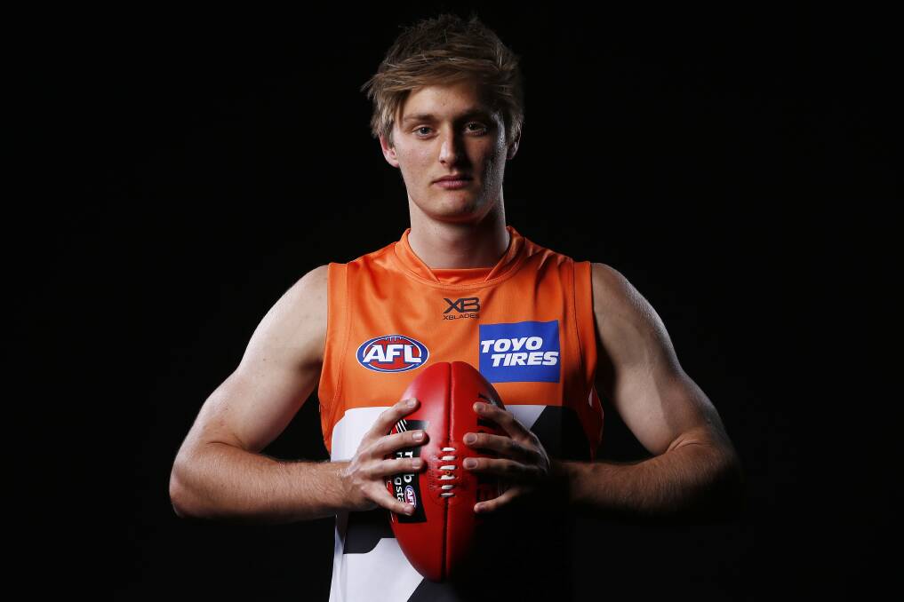 Canberra-born Jackson Hately will make his AFL debut for the Giants on Manuka Oval. Photo: AAP Image/Daniel Pockett