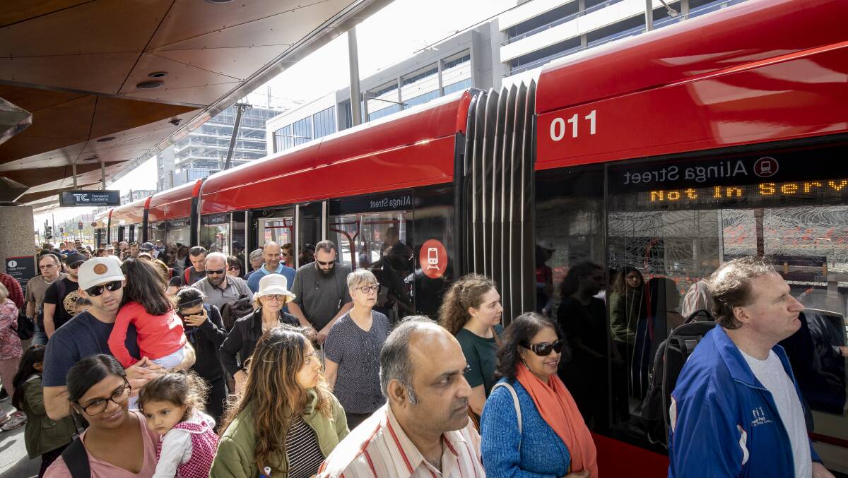 Transport Minister Meegan Fitzharris says patronage on the light rail system was tracking at levels not anticipated until 2021. Picture: Sitthixay Ditthavong