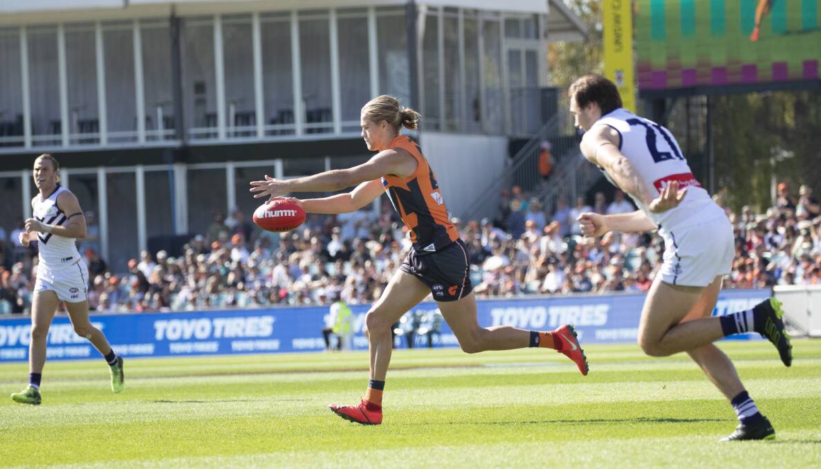Harry Himmelberg is hoping the Giants will return to Manuka Oval this year. Picture: Sitthixay Ditthavong
