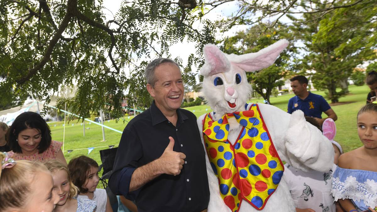 Australian Opposition Leader Bill Shorten on Easter Sunday. Photo: AAP