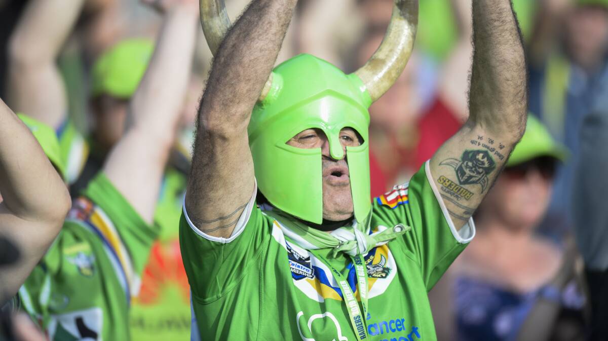 Some Canberra Raiders fans will make the trip to Wagga Wagga. Photo: AAP Image/Rohan Thomson