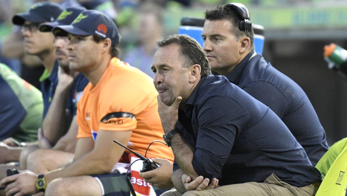 Raiders coach Ricky Stuart wasn't in the mood to discuss their travel dramas. Photo: Sitthixay Ditthavong