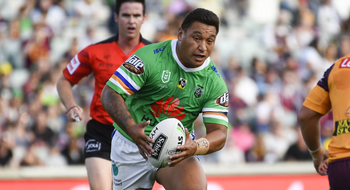 Raiders star Josh Papalii made a stand in the off-season and it is paying off for Canberra in their rise up the ladder. Picture: Sitthixay Ditthavong