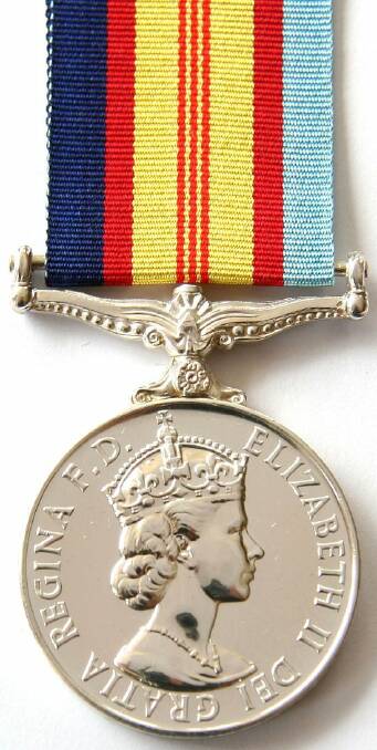 One side of the medal features a likeness of the Queen. Photo: Department of Defence