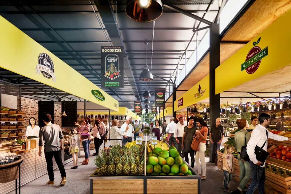 An artist's impression of what the new market hall would look like. Photo: Stewart Achitecture