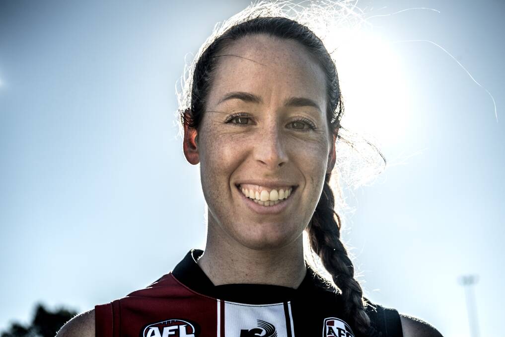 Curcio said she would be 100 by the time she played 300 games, but doesn't want to give up before getting the premiership. Photo: Karleen Minney