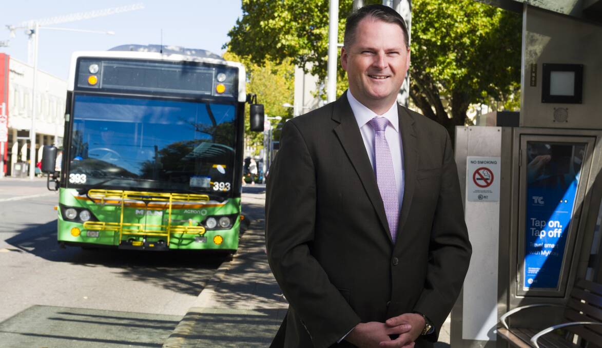 Transport Canberra and City Services deputy director-general Duncan Edghill at the City Bus Station. Photo: Dion Georgopoulos