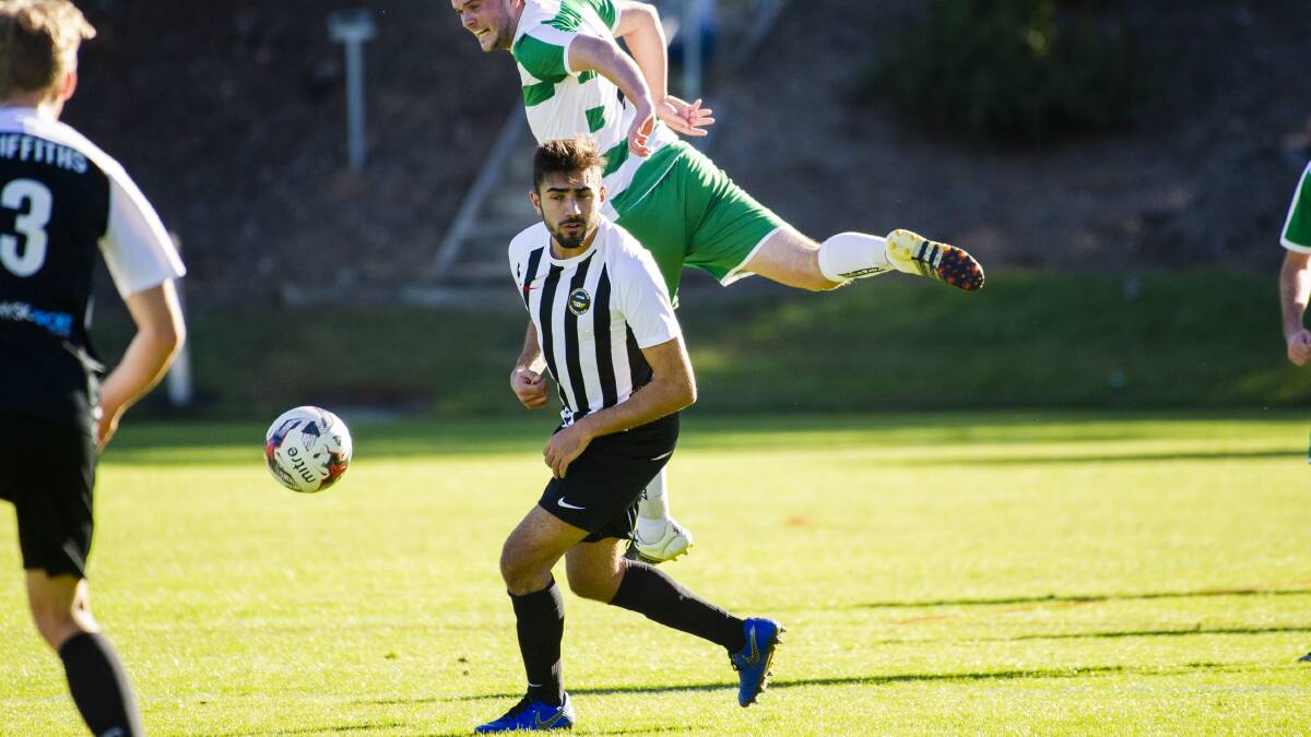Antoni Timotheou says Gungahlin United are 'hungrier' to claim the title after being docked six points. Picture: Jamila Toderas