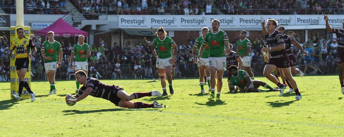 Manly overpowered the Raiders earlier this year. Picture: NRL Images