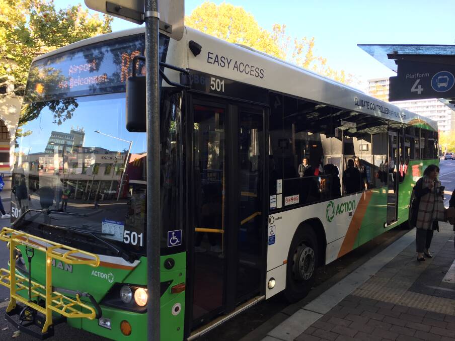 Monday was the first day of Transport Canberra's new bus network. Photo: Andrew Brown