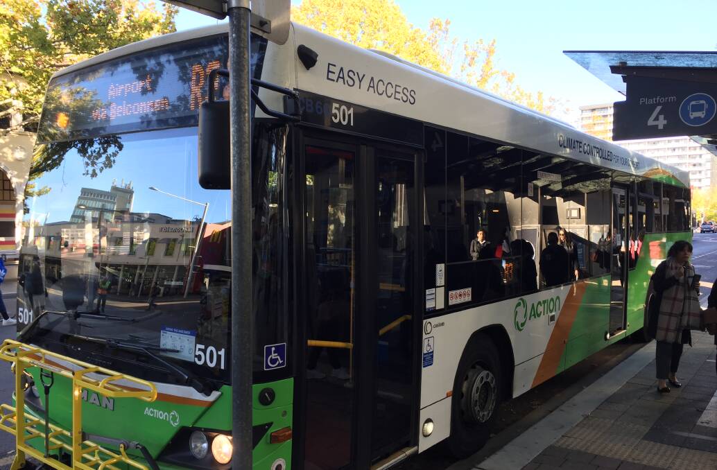 Many commuters had to find their buses at new stops at the Civic interchange. Photo: Andrew Brown
