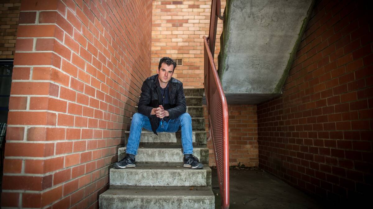 Unemployed Australian National University political science student Cal Ashton, who lives in discounted housing, says he wouldn't be able to survive in Canberra's private rental market. Picture: Karleen Minney.