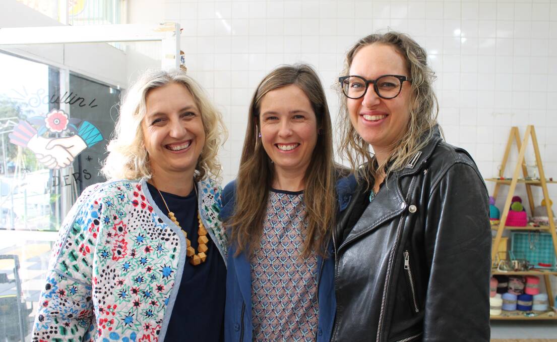 Scullin Traders co-founders Sue White, Rachel Howard and Emily Brindley Picture: Tiffany Poke