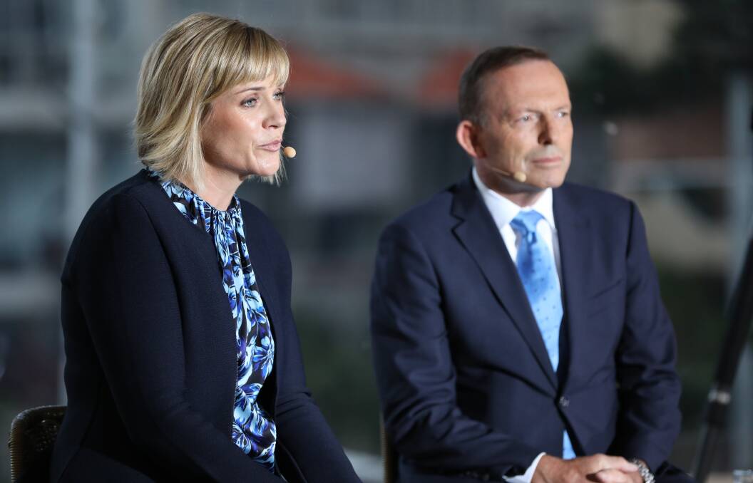 Equal favourites in the betting odds ... Warringah rivals Zali Steggall and Tony Abbott. Picture: AAP Image/Damian Shaw