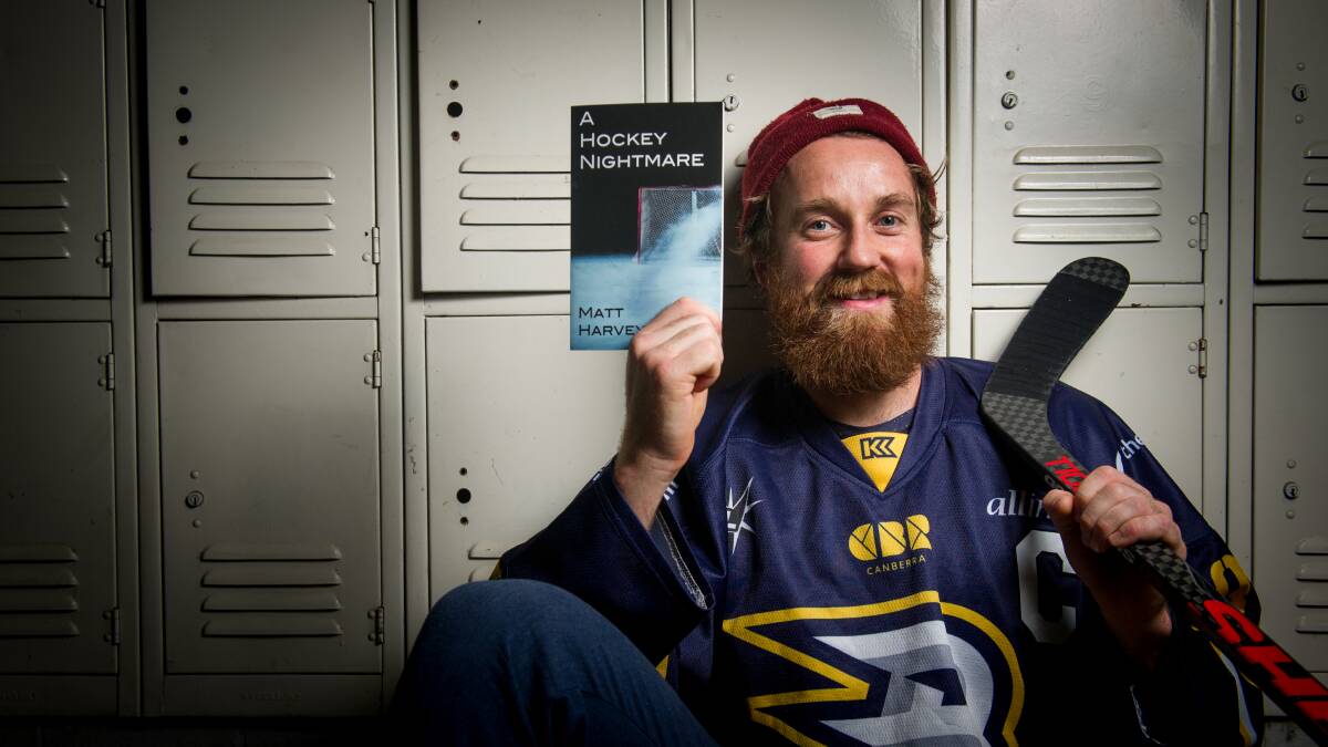 Canberra Brave captain Matt Harvey has written a book called 'A Hockey Nightmare'. Picture: Elesa Kurtz