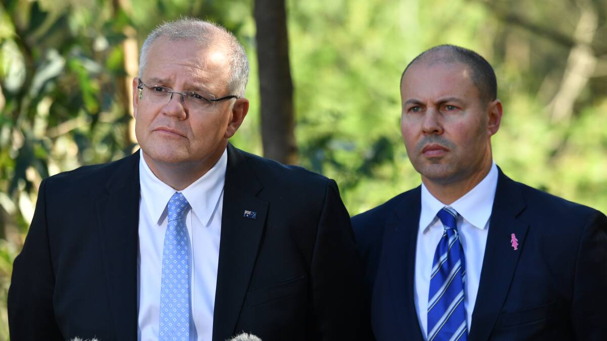 Prime Minister Scott Morrison and Treasurer Josh Frydenberg on May 3. Picture: AAP Image/Mick Tsikas