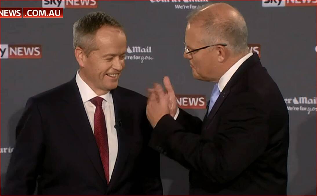 Bill Shorten and Scott Morrison take part in the second leader's debate on Sky News Australia.