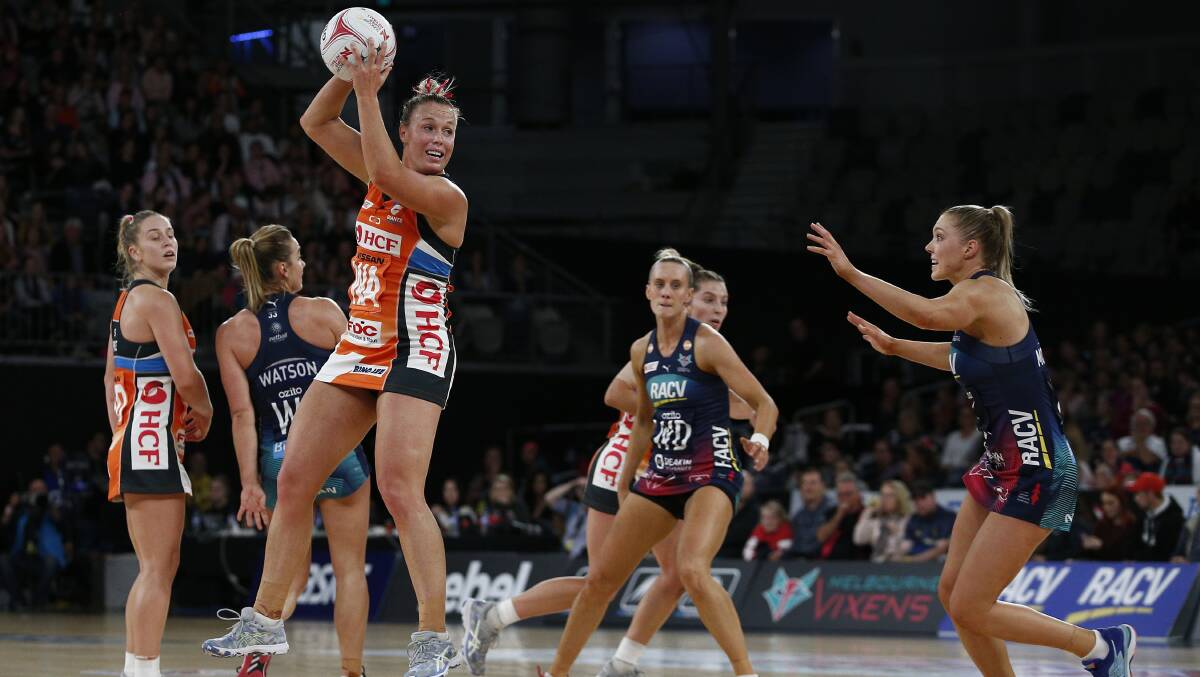 The Giants are vying for the fourth spot in the 2019 Super Netball finals. Picture: Daniel Pockett