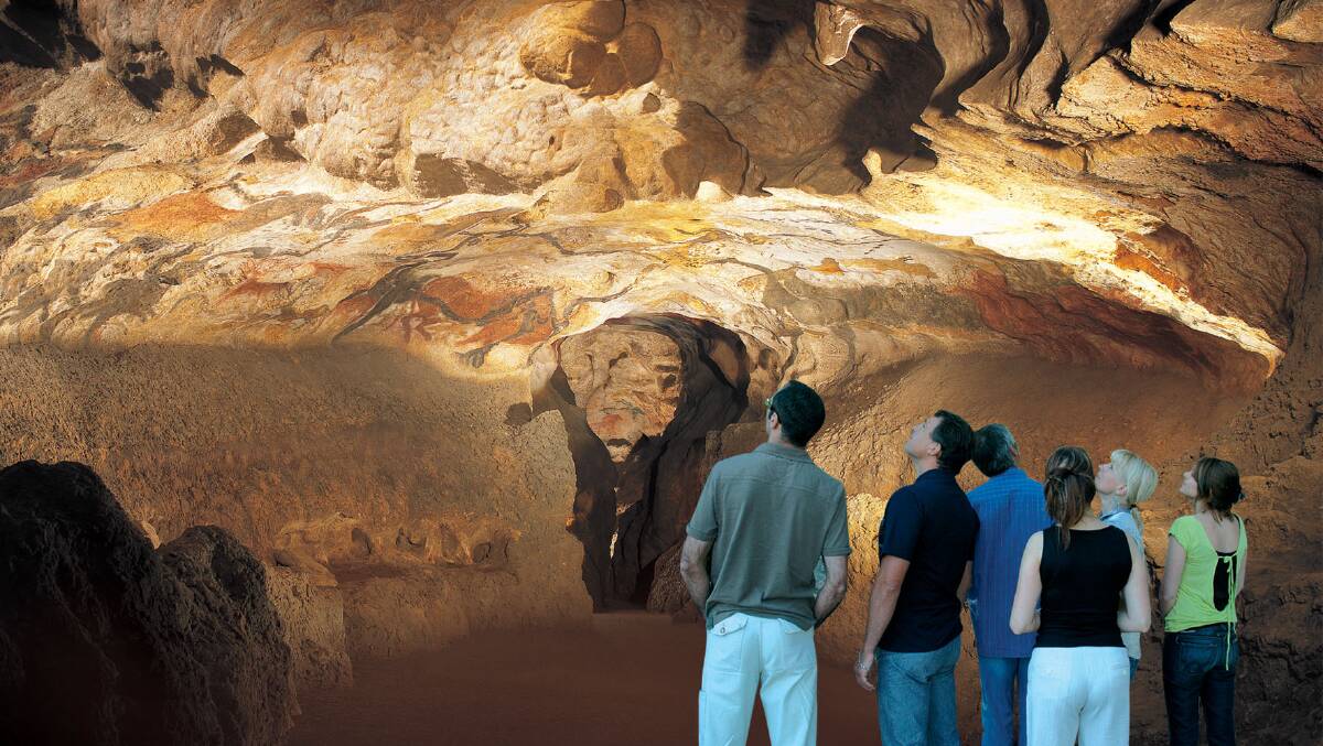 Tourists at the Lascaux II caves in France. Picture: Dordogne-Perigord Tourisme