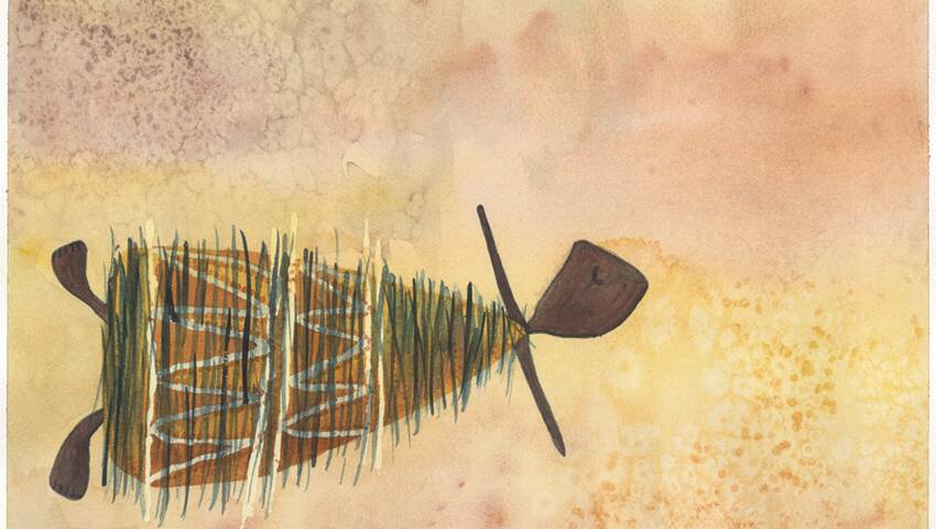 Judy Horacek, Sticks and Stone Age in Instances at Beaver Galleries.