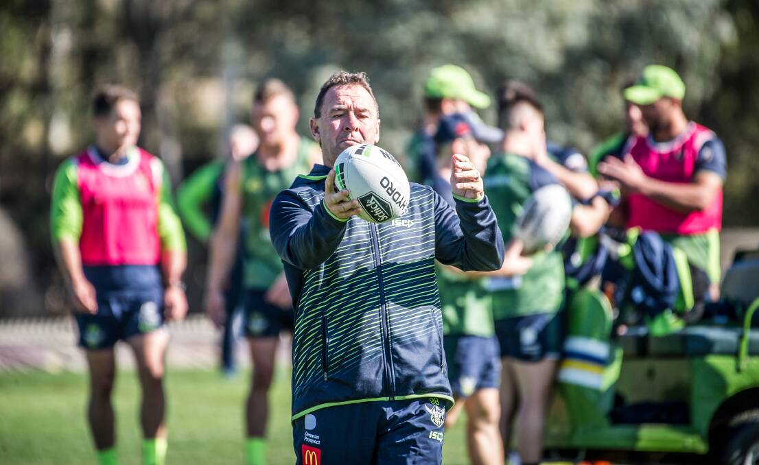 Canberra Raiders coach Ricky Stuart's team has nothing to prove. They already have. Picture: Karleen Minney